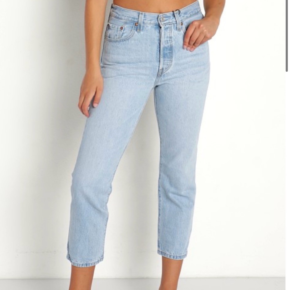 Levi’s 501 Original Cropped Jeans - Ojai Luxor Ra - W27 L26 - Button Fly